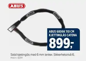 Sport 1 ABUS 6806K 110 CM KJETTINGLÅS CATENA, NOK 899 tilbud