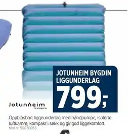 Sport 1 JOTUNHEIM BYGDIN LIGGUNDERLAG, NOK 799 tilbud