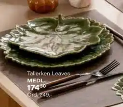 Kremmerhuset Tallerken Leaves, Medlemspris tilbud