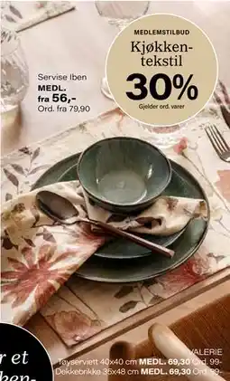 Kremmerhuset VALERIE Tøyserviett, Medlemspris tilbud
