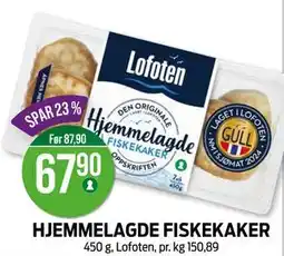 Kiwi HJEMMELAGDE FISKEKAKER, NOK 67.9 tilbud