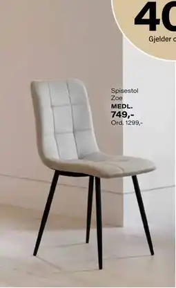 Kremmerhuset Spisestol Zoe, Medlemspris tilbud