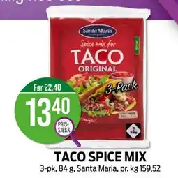 Kiwi TACO SPICE MIX, NOK 13.4 tilbud