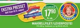 Kiwi MAKRELLFILET/LEVERPOSTEI, NOK 17.9 tilbud