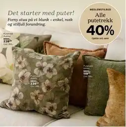 Kremmerhuset Putetrekk Amelia, Medlemspris tilbud