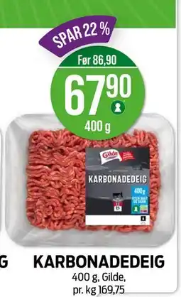Kiwi KARBONADEDEIG, NOK 67.9 tilbud
