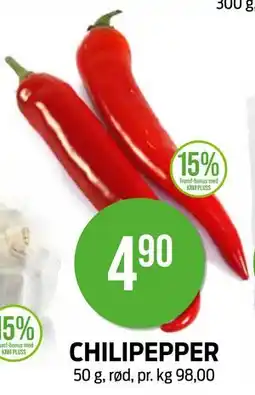 Kiwi CHILIPEPPER, NOK 4.9 tilbud
