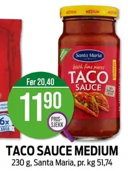 Kiwi TACO SAUCE MEDIUM, NOK 11.9 tilbud