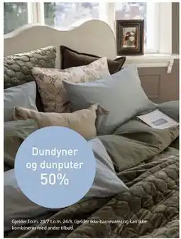 Kid Interiør Dundyner og dunputer tilbud