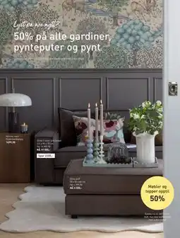 Kid Interiør 50% på alle gardiner, pynteputer og pynt tilbud