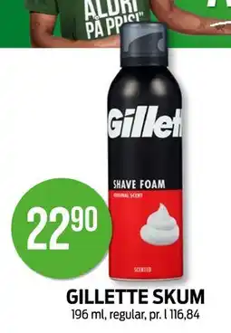 Kiwi GILLETTE SKUM, NOK 22.9 tilbud