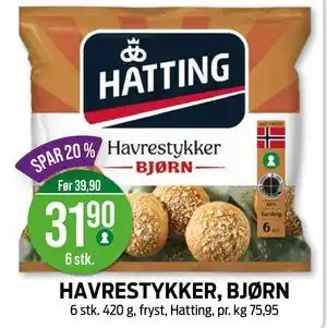 Kiwi HAVRESTYKKER, BJØRN, NOK 31.9 tilbud