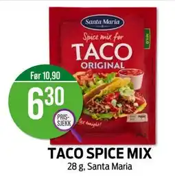 Kiwi TACO SPICE MIX, NOK 6.3 tilbud