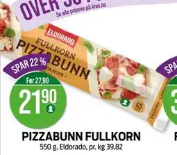 Kiwi PIZZABUNN FULLKORN, NOK 21.9 tilbud