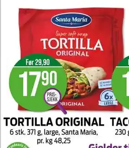 Kiwi TORTILLA ORIGINAL, NOK 17.9 tilbud