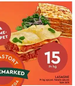 Coop Mega LASAGNE, NOK 15 tilbud