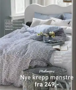 Kid Interiør Evening krepp sengesett 140 x 200 cm, Medlemspris tilbud