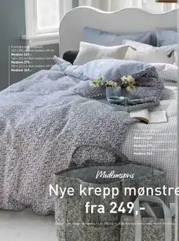 Kid Interiør Evan krepp sengesett 140 x 200 cm, Medlemspris tilbud
