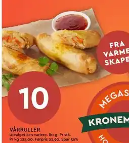 Coop Mega VÅRRULLER, NOK 10 tilbud