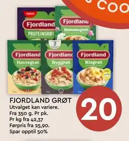 Coop Mega FJORDLAND GRØT, NOK 20 tilbud