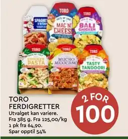 Coop Mega TORO FERDIGRETTER, NOK 100 tilbud