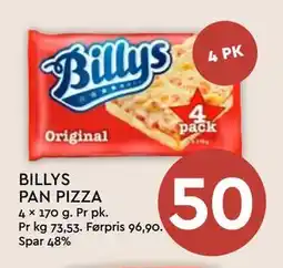 Coop Mega BILLYS PAN PIZZA, NOK 50 tilbud