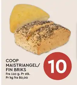 Coop Mega COOP MAISTRIANGEL/ FIN BRIKS, NOK 10 tilbud