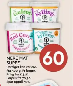 Coop Mega MERE MAT SUPPE, NOK 60 tilbud