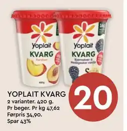 Coop Mega YOPLAIT KVARG, NOK 20 tilbud