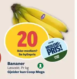 Coop Mega Bananer, Medlemspris tilbud