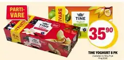 Coop Extra TINE YOGHURT 8 PK, NOK 35.9 tilbud