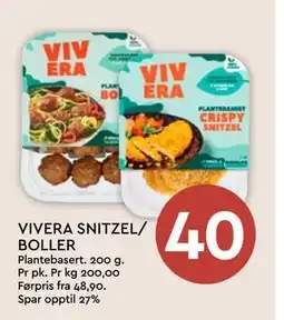 Coop Mega VIVERA SNITZEL/ BOLLER, NOK 40 tilbud