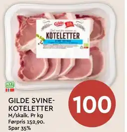 Coop Mega GILDE SVINEKOTELETTER, NOK 100 tilbud