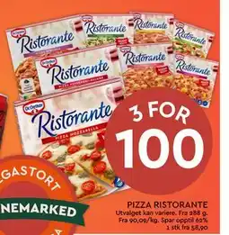 Coop Mega PIZZA RISTORANTE, NOK 100 tilbud