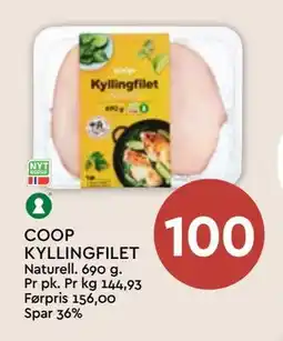 Coop Mega COOP KYLLINGFILET, NOK 100 tilbud