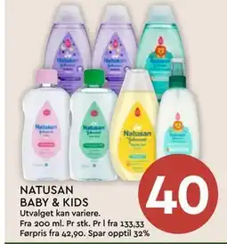 Coop Mega NATUSAN BABY & KIDS, NOK 40 tilbud