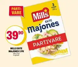 Coop Extra MILLS EKTE MAJONES 3 PK, NOK 39.9 tilbud
