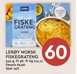 Coop Mega LERØY NORSK FISKEGRATENG, NOK 60 tilbud
