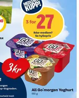Coop Extra All Go ´morgen Yoghurt, Medlemspris tilbud