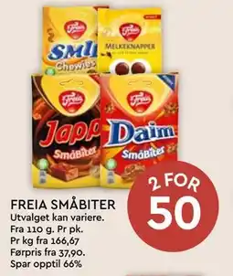 Coop Mega FREIA SMÅBITER, NOK 50 tilbud