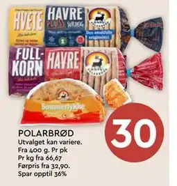 Coop Mega POLARBRØD, NOK 30 tilbud