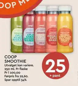 Coop Mega COOP SMOOTHIE, NOK 25 tilbud