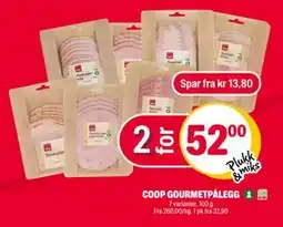 Coop Extra COOP GOURMETPÅLEGG, NOK 52 tilbud