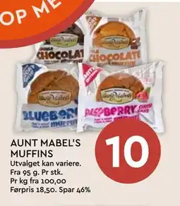 Coop Mega AUNT MABEL'S MUFFINS, NOK 10 tilbud