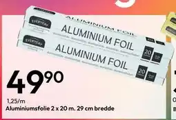 Gigaboks Aluminiumsfolie 2 x 20 m. 29 cm bredde, NOK 49.9 tilbud