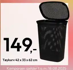 Gigaboks Tøykurv 42 x 33 x 62 cm., NOK 149 tilbud