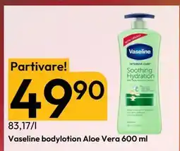 Gigaboks Vaseline bodylotion Aloe Vera 600 ml, NOK 49.9 tilbud