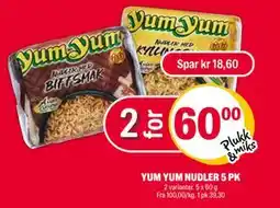 Coop Extra YUM YUM NUDLER 5 PK, NOK 60 tilbud
