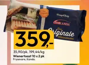 Gigaboks Wienertoast 10 x 2 pk., NOK 359 tilbud