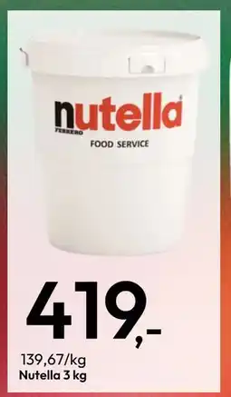 Gigaboks Nutella 3 kg., NOK 419 tilbud